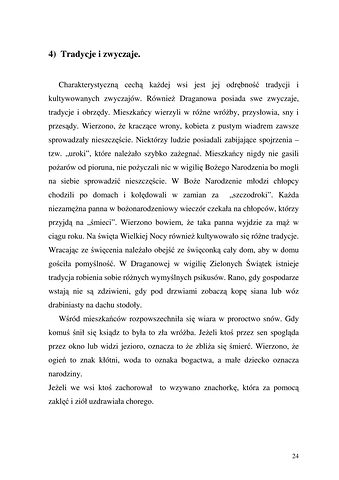 Strona 24 pracy „Nazwy sprzętów kuchennych, produktów spożywczych i posiłków w polszczyźnie mówionej mieszkańców Draganowej koło Dukli”