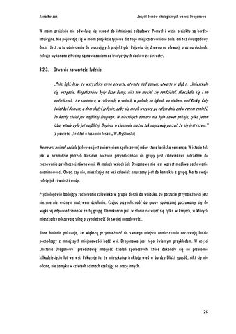 Strona 26 pracy „Zespół domów ekologicznych nawiązujących do cech regionu beskidzkiego w krajobrazie wsi Draganowa”