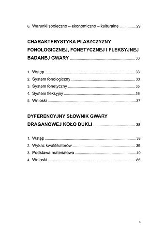Strona 5 pracy „Słownik dyferencyjny gwary Draganowej koło Dukli”