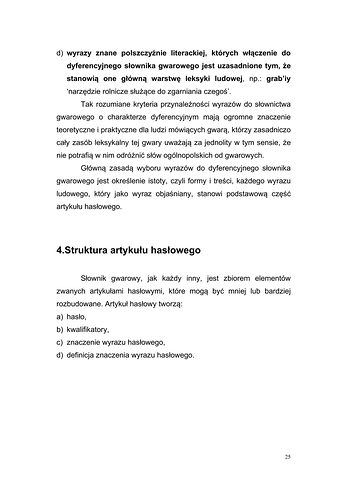 Strona 22 pracy „Słownik dyferencyjny gwary Draganowej koło Dukli”