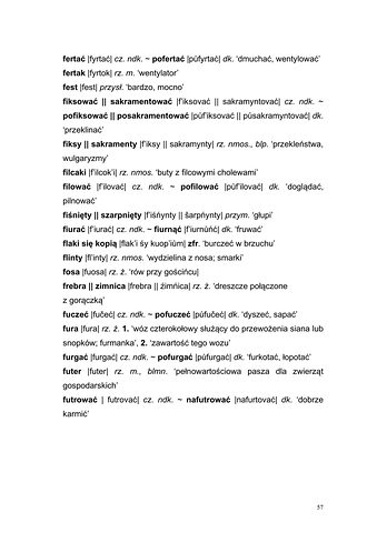 Strona 54 pracy „Słownik dyferencyjny gwary Draganowej koło Dukli”