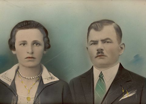 Monidło: Zofia z Szymańskich Jastrzębska i Andrzej "Szulik" Jastrzębski